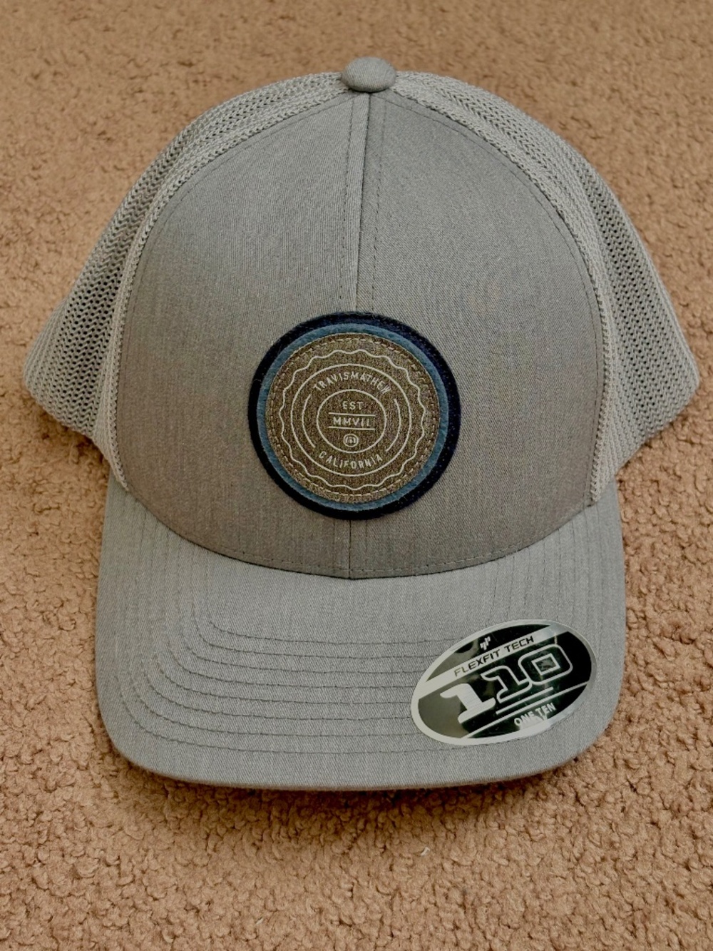 Travis Mathew The Patch Snapback Hat Golf Cap Mesh Trucker Grey Adjustable NWT